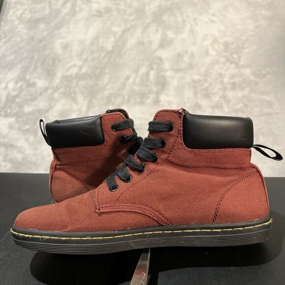 Dr Martens Maelly Ankle Boot Women's 8 Red Canvas Air Wair Casual Chukka - Picture 7 of 10